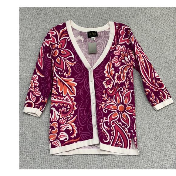 Bob Mackie Women's Purple Pink 3/4 Sleeve Top Size XXS #64233 - Picture 1 of 3